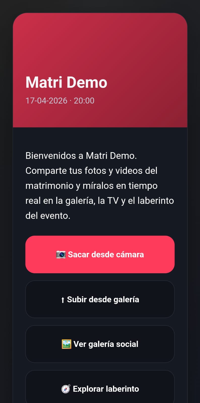 Evento demo